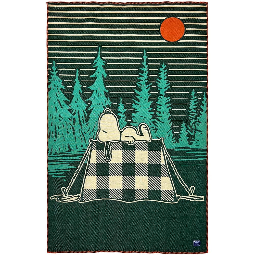 Cover of Faribault Snoopy Camping Wool Throw