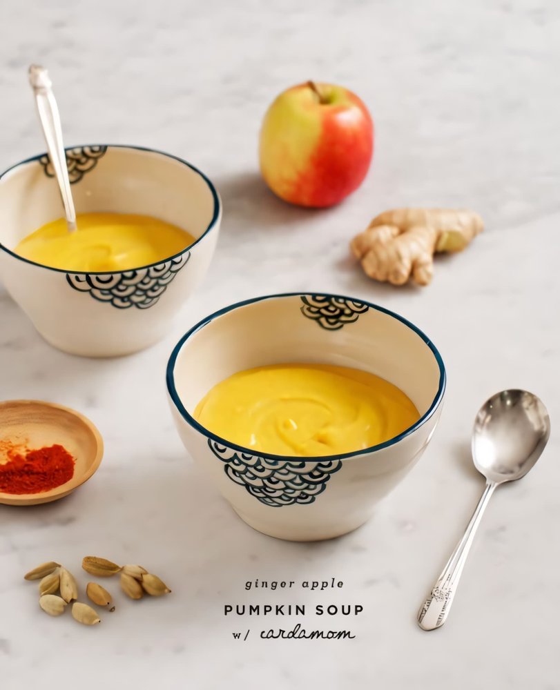 Ginger-Apple Pumpkin Soup. Image from Love and Lemons.